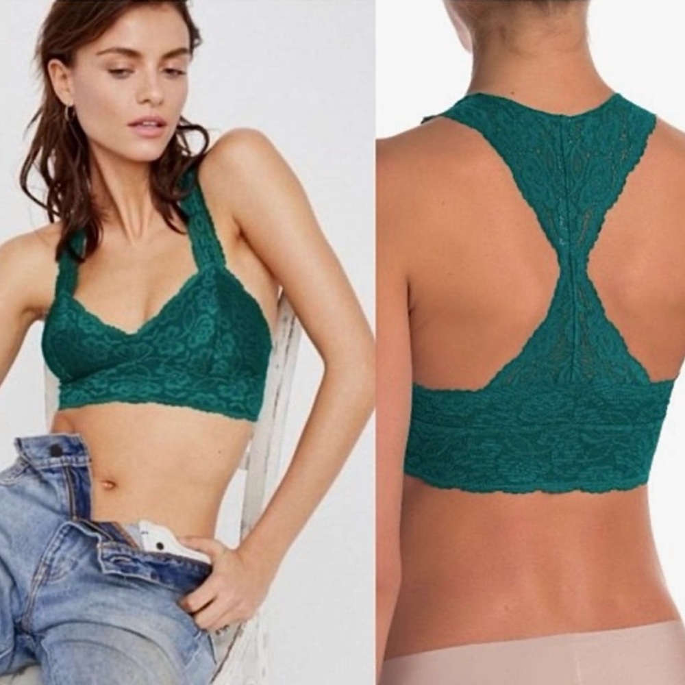 Free People Green Lace Bralette